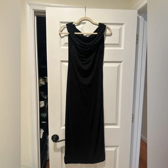 Reformation Black Off-Shoulder Midi Dress - Picture 9 of 12